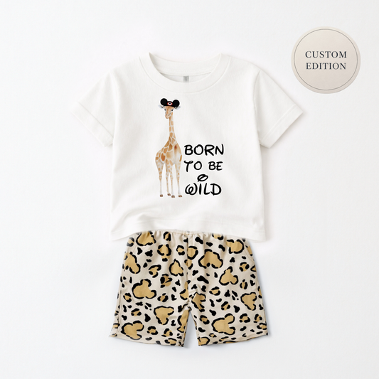 Kids Handcrafted Born To Be Wild Graphic Tee & Optional Bottoms