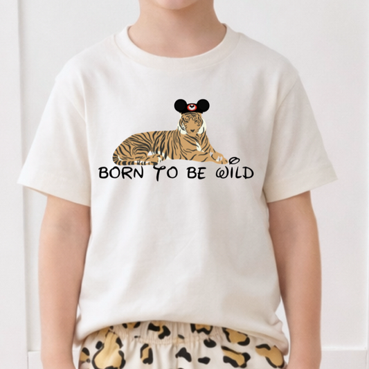 Kids Handcrafted Born To Be Wild Graphic Tee & Optional Bottoms