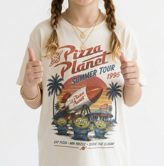 Kids Pizza Planet Resort Heritage Blend Tee