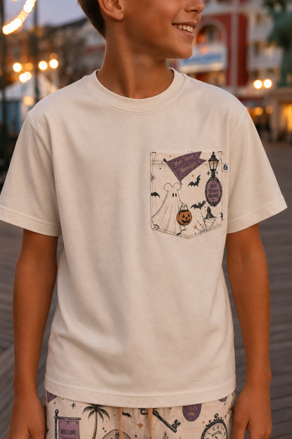 Happy Haunts | Kids Heritage Wash Pocket Tee