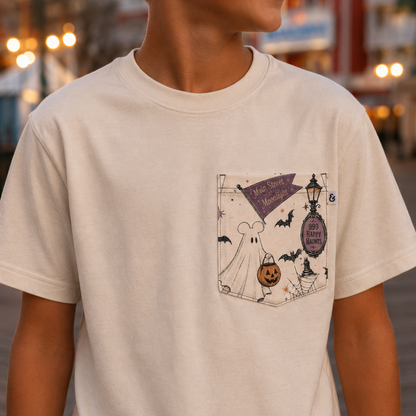 Happy Haunts | Kids Heritage Wash Pocket Tee