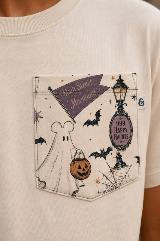 Happy Haunts | Kids Heritage Wash Pocket Tee