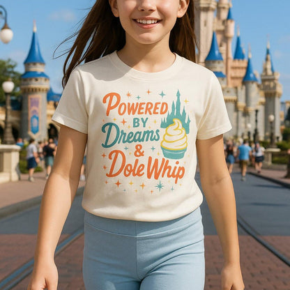 Kids Powered By Dreams and Dole Whip Graphic Tee & Optional Bottoms