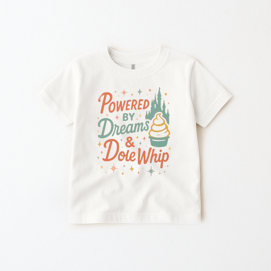 Kids Powered By Dreams and Dole Whip Graphic Tee & Optional Bottoms