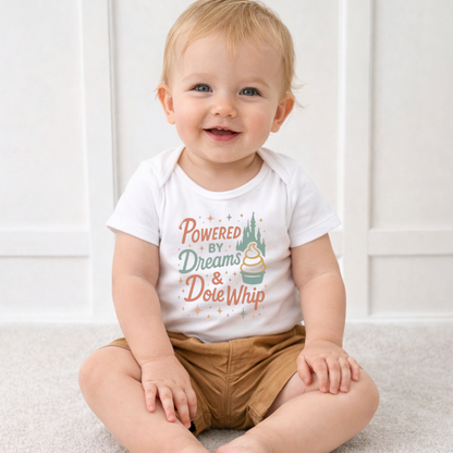 Kids Powered By Dreams and Dole Whip Graphic Tee & Optional Bottoms