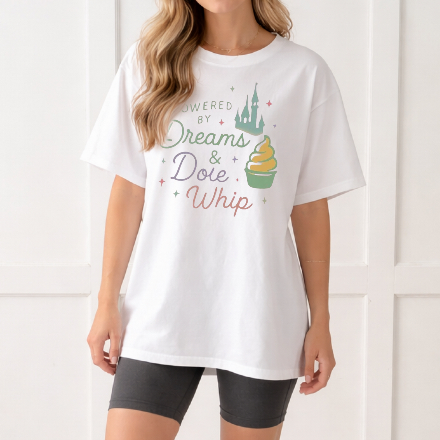 Powered by Dreams & Whip Pastel Adult Graphic Tee