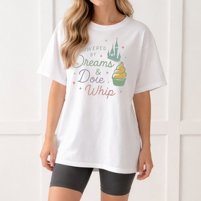 Powered by Dreams & Whip Pastel Adult Graphic Tee