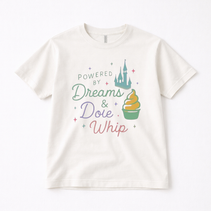 Powered by Dreams & Whip Pastel Adult Graphic Tee