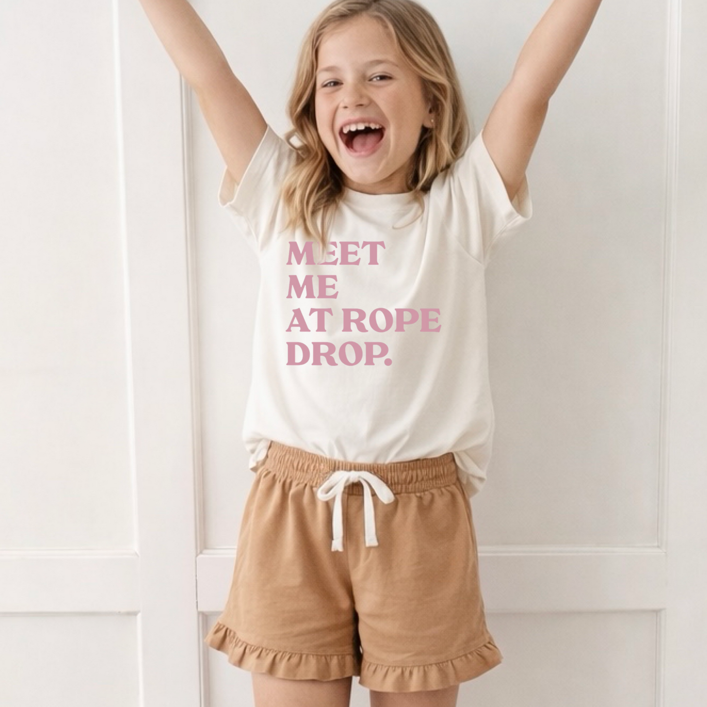 Kids Meet Me at Rope Drop Tee & Optional Bottoms