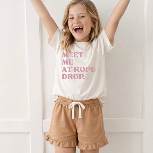 Kids Meet Me at Rope Drop Tee & Optional Bottoms