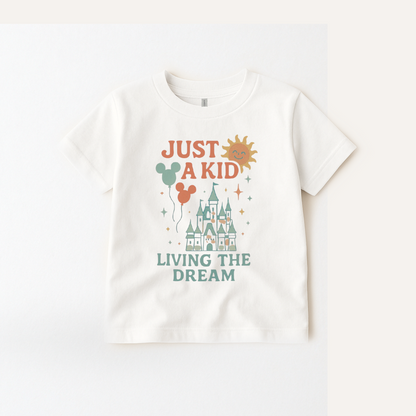 Kids Just a Kid Living the Dream Graphic Tee & Optional Bottoms