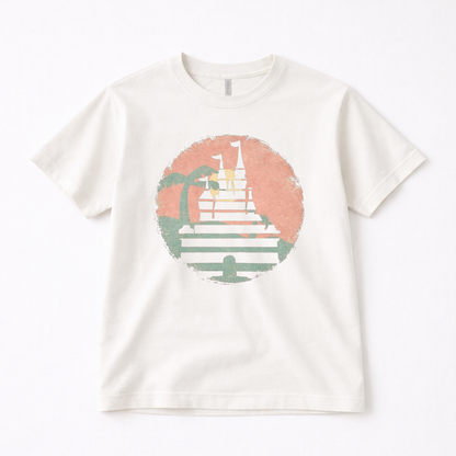 Vintage Sunset Castle Family Graphic Tee