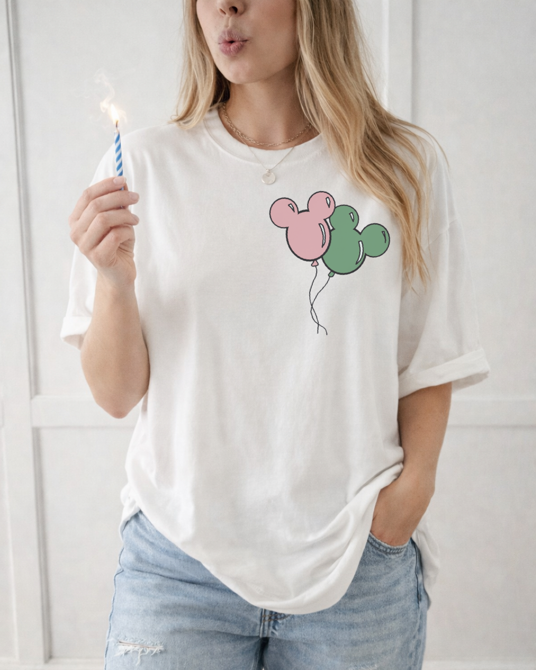 Customizable Mouse Balloon Adult Graphic Tee