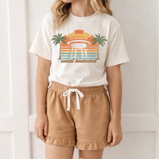 Kids Sunset BLVD Graphic Tee & Optional Bottoms