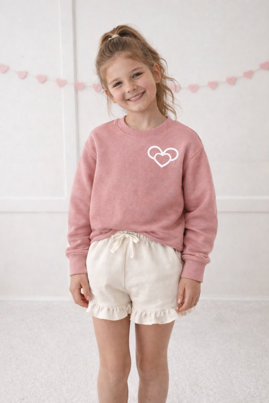 The Heart of Magic Kids Park Weight™️ Pullover | Pink Puff Heart