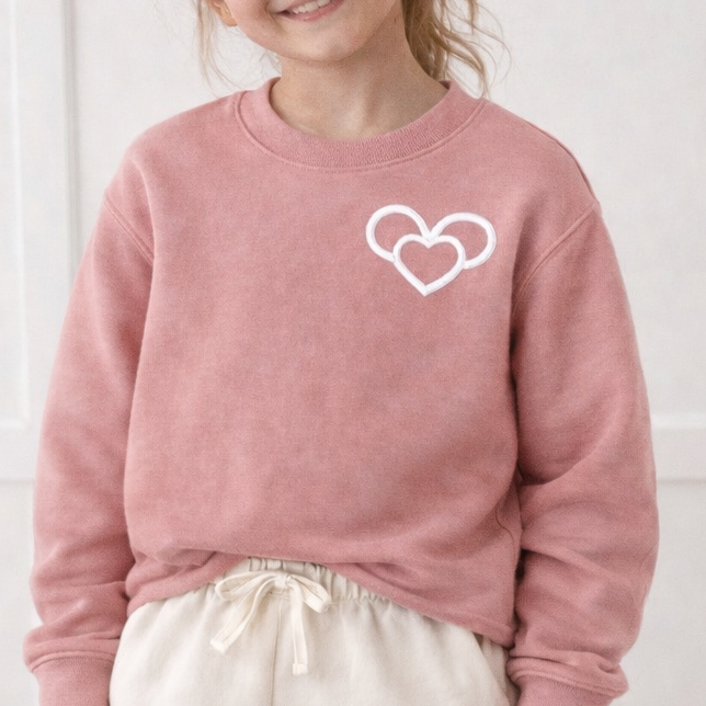 The Heart of Magic Kids Park Weight™️ Pullover | Pink Puff Heart