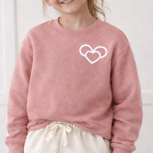 The Heart of Magic Kids Park Weight™️ Pullover | Pink Puff Heart