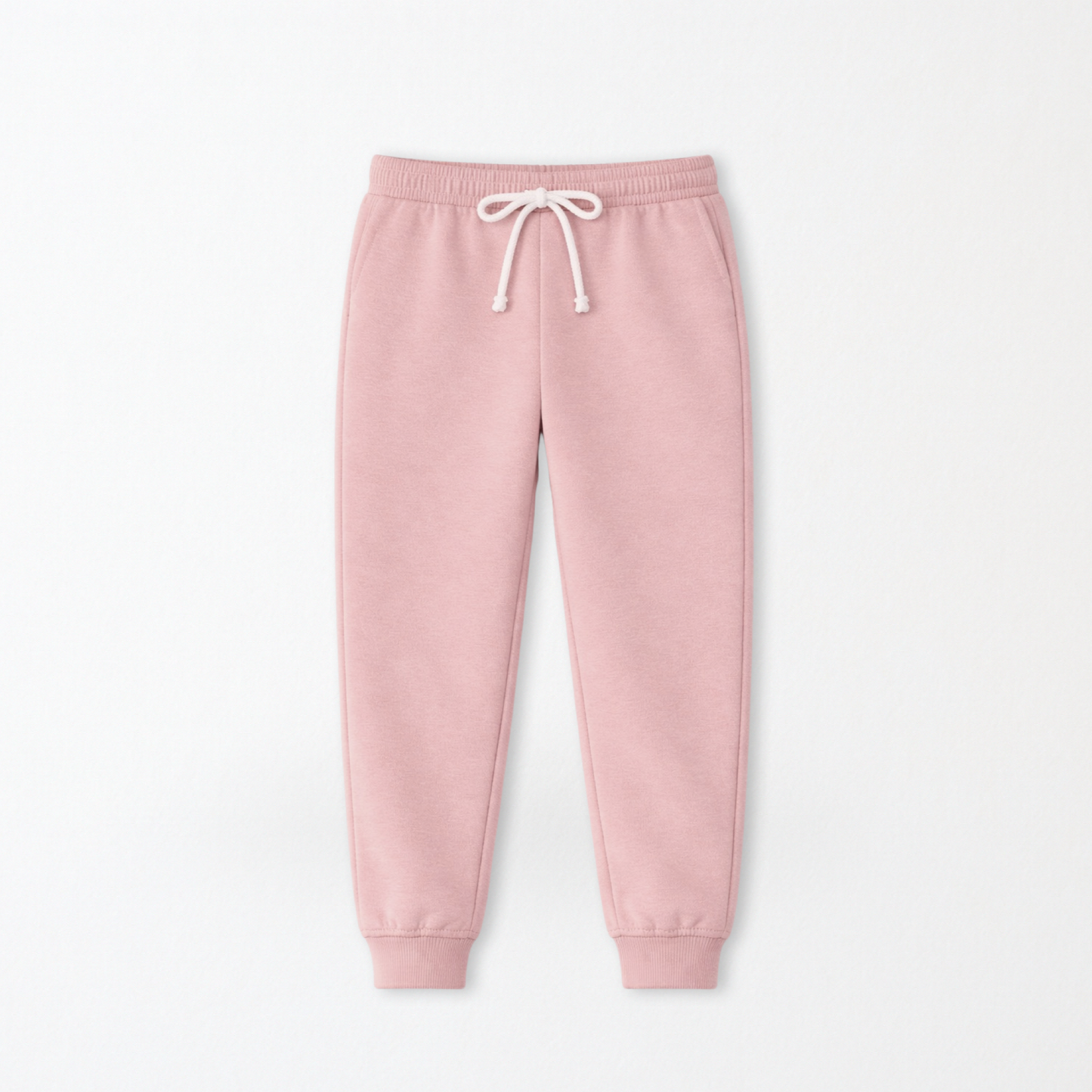 Kids Core Cotton Joggers in Petal