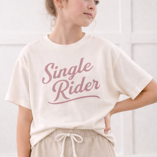 Kids Single Rider Graphic Tee & Optional Bottoms