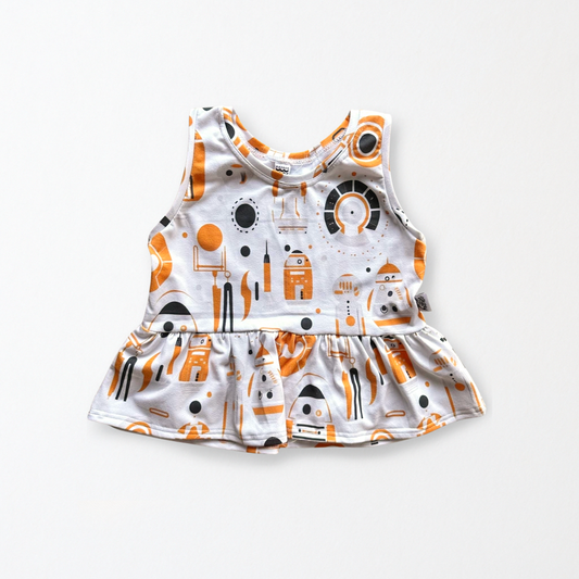 Girls Handcrafted Space Droid Flutter Tank