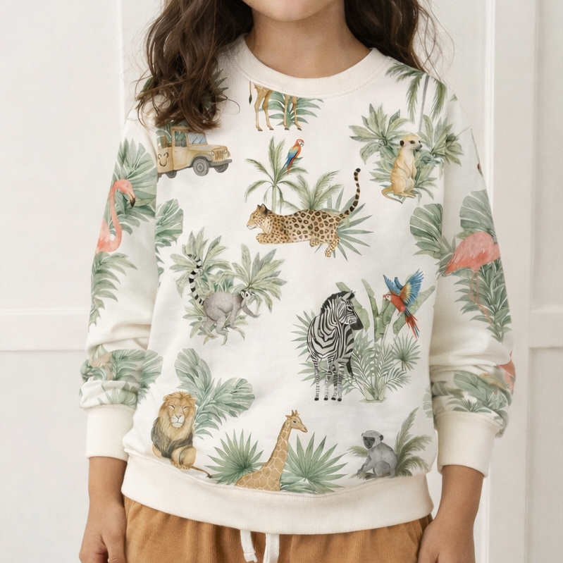 Girls Living Kingdom Essential Cotton Crewneck