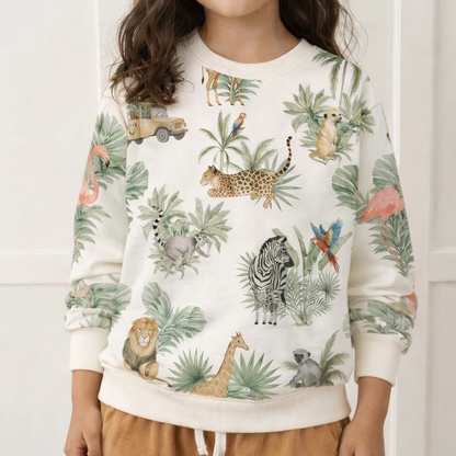 Girls Living Kingdom Essential Cotton Crewneck