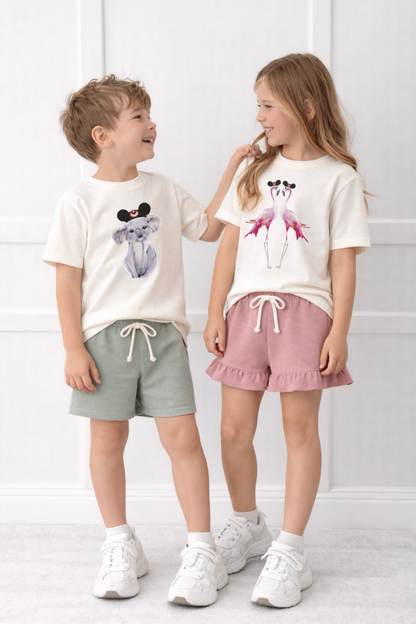 Kids Born to be Wild Graphic Customizable Tee & Optional Bottoms