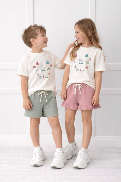 Kids Around the Showcase Graphic Tee & Optional Bottoms