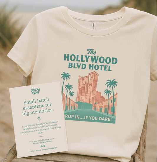 Hollywood Blvd Hotel Family Graphic Tee
