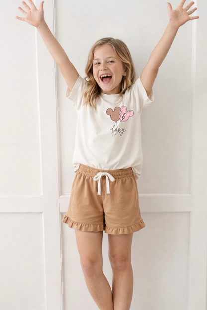 Kids Mouse Balloon Customizable Graphic Tee & Optional Bottoms