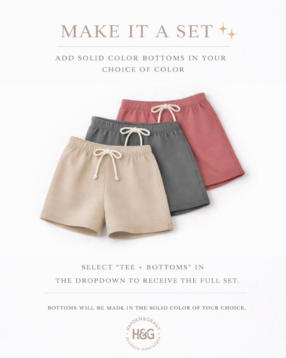 Kids Handcrafted Le Petite Market Top & Optional Bottoms