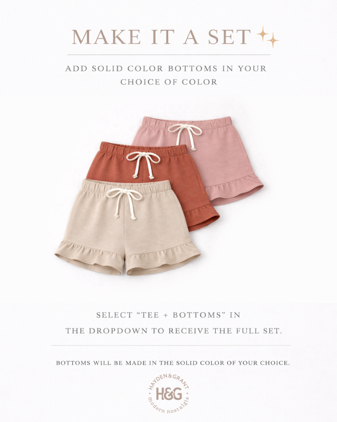 Kid’s Ariel Graphic Tee and Optional Bottoms Set