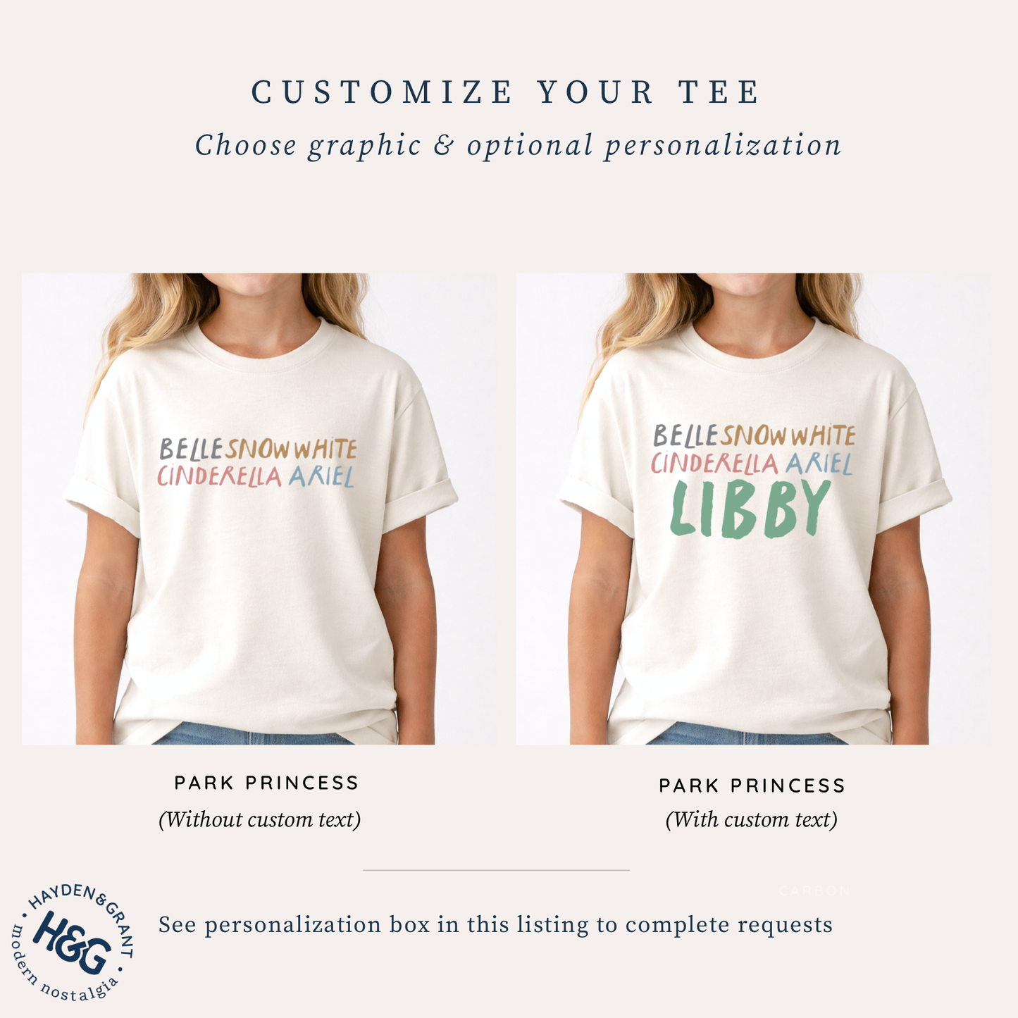 Kids Princess Customizable Graphic Tee & Optional Bottoms