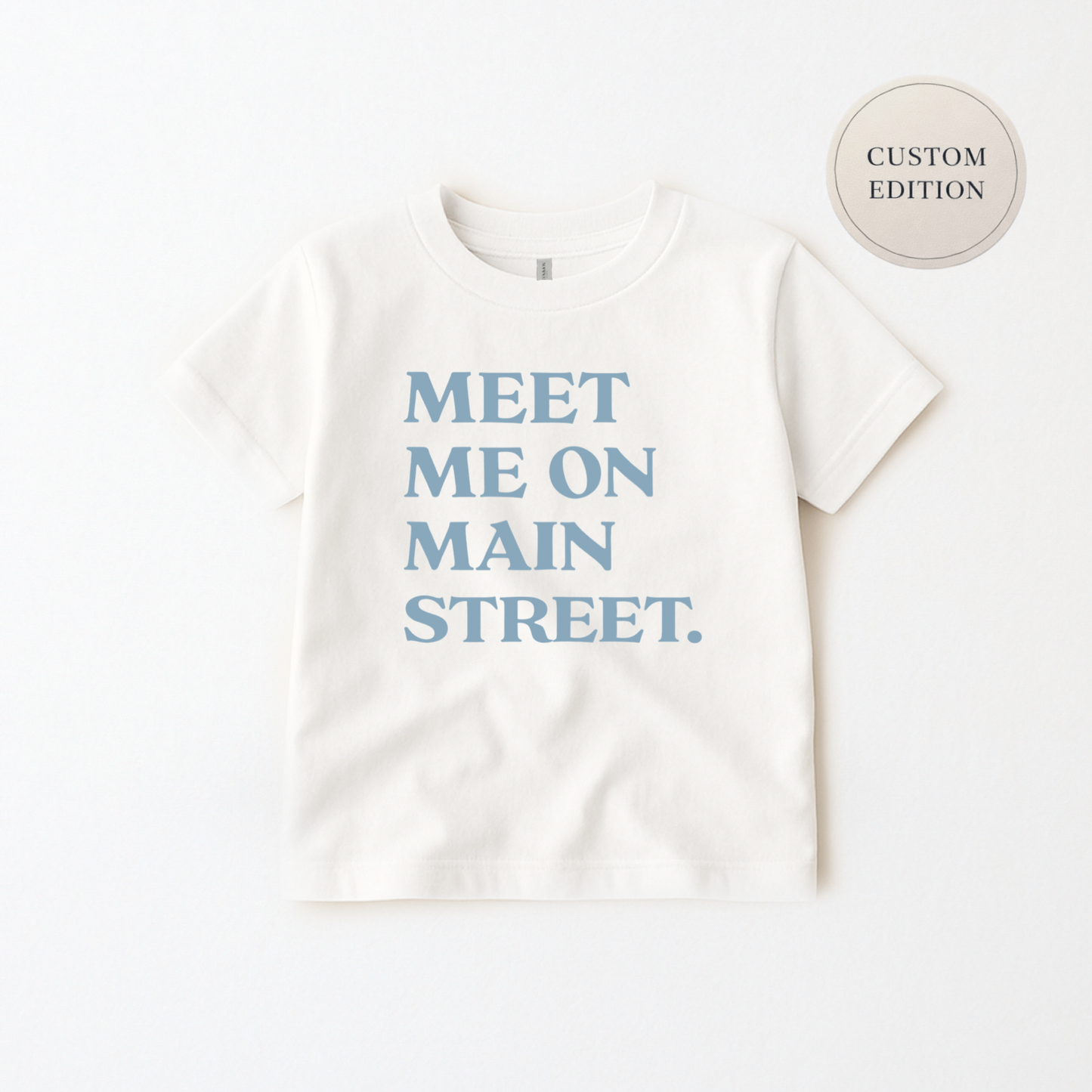 Kids Meet Me On Main Street Kids Heritage Wash Tee