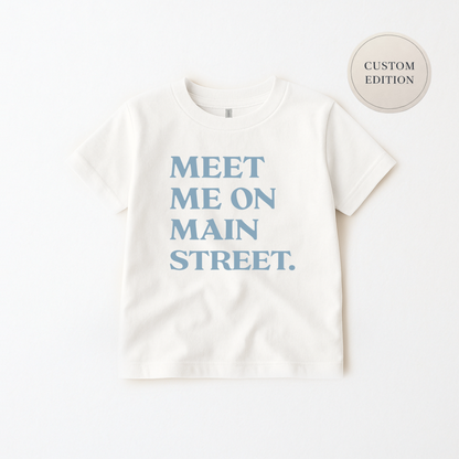 Kids Meet Me On Main Street Kids Heritage Wash Tee