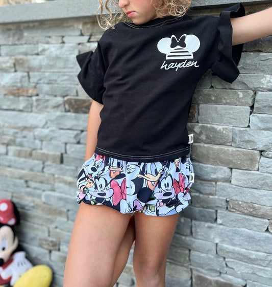 Custom Minnie Name T-shirt ,Girls 