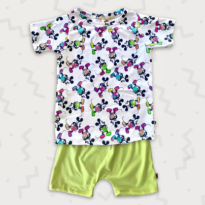 Kids Handcrafted Neon Mouse Top & Optional Bottoms