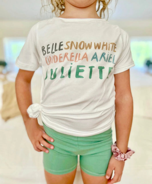 Kids Princess Customizable Graphic Tee & Optional Bottoms