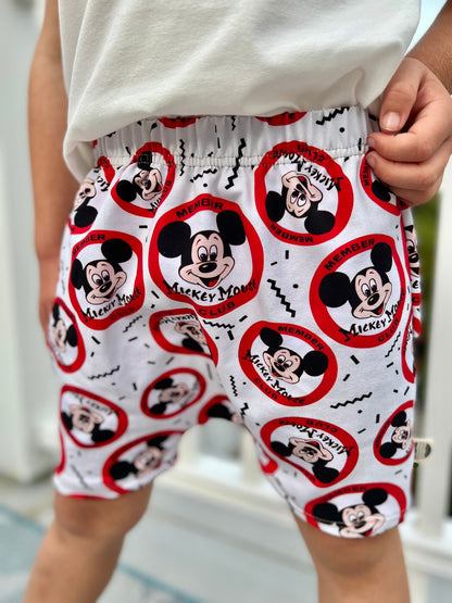 Kids Handcrafted Mouse Club Crew Shorts