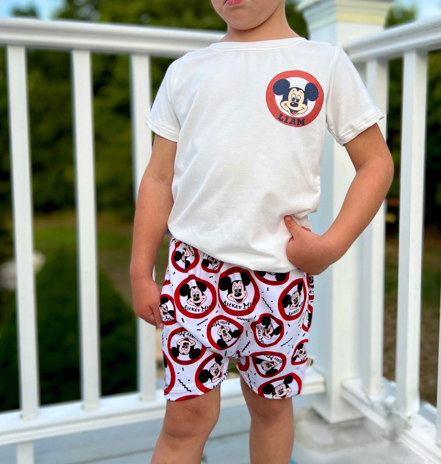 Kids Mouse Club Handmade Customizable Graphic Tee & Optional Bottoms