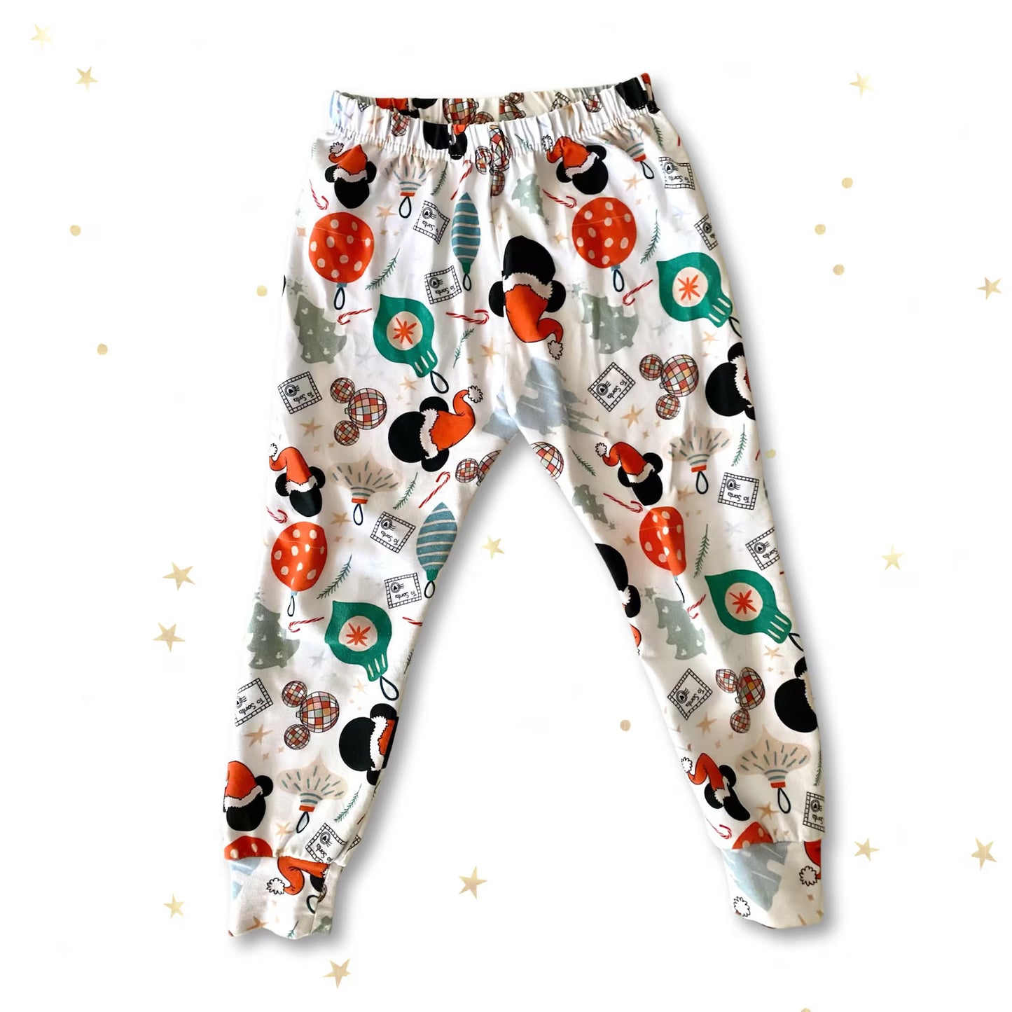 Kids Handcrafted Santa Mickey Joggers