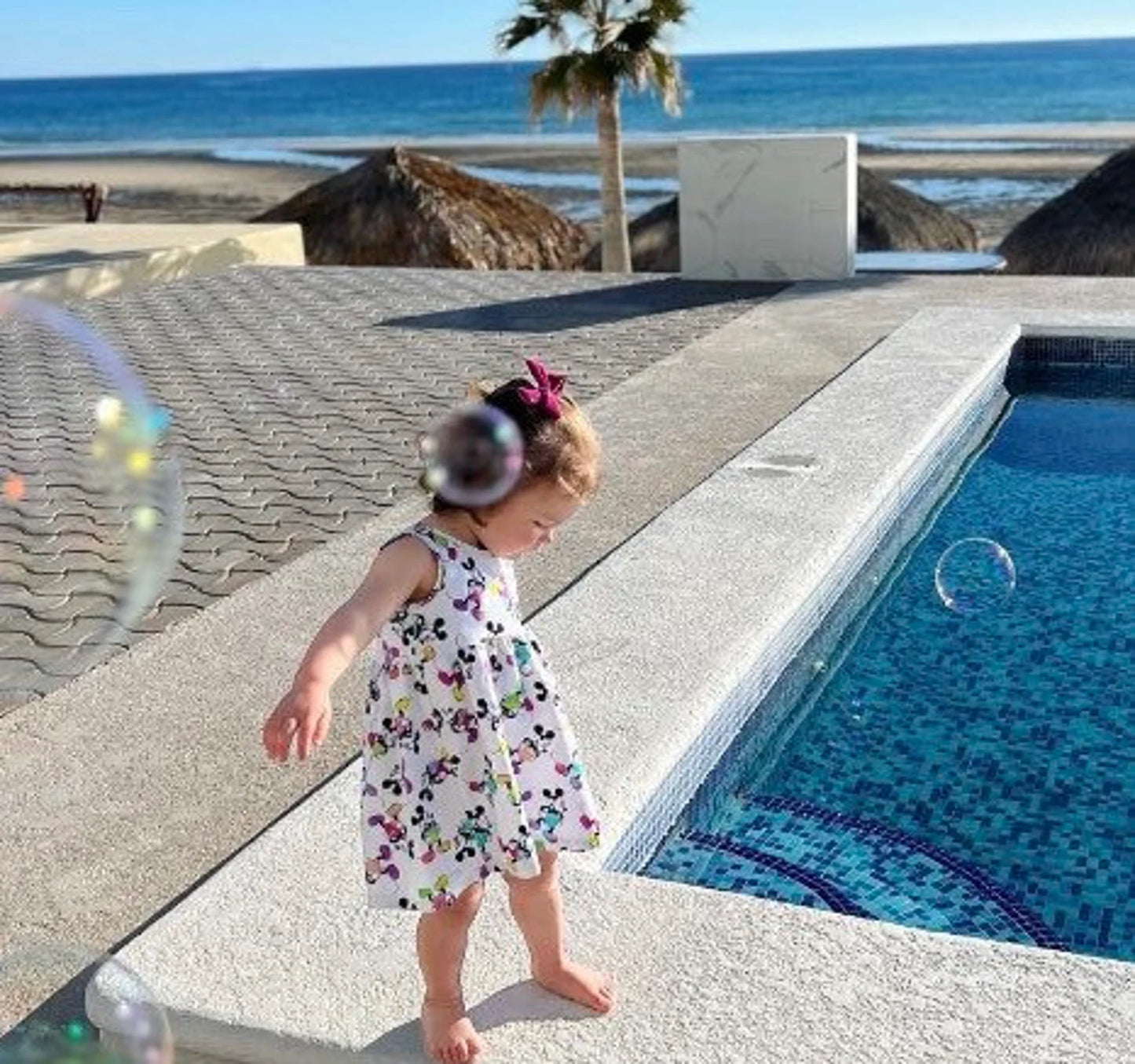 Kids Handcrafted Neon Mouse Peplum Dress