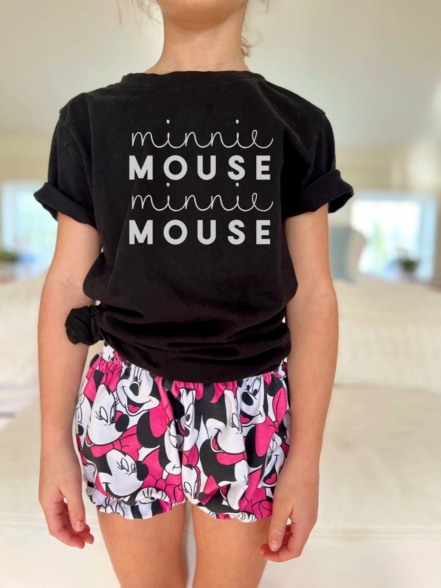 Kids Magenta Mouse Graphic Tee & Optional Bottoms