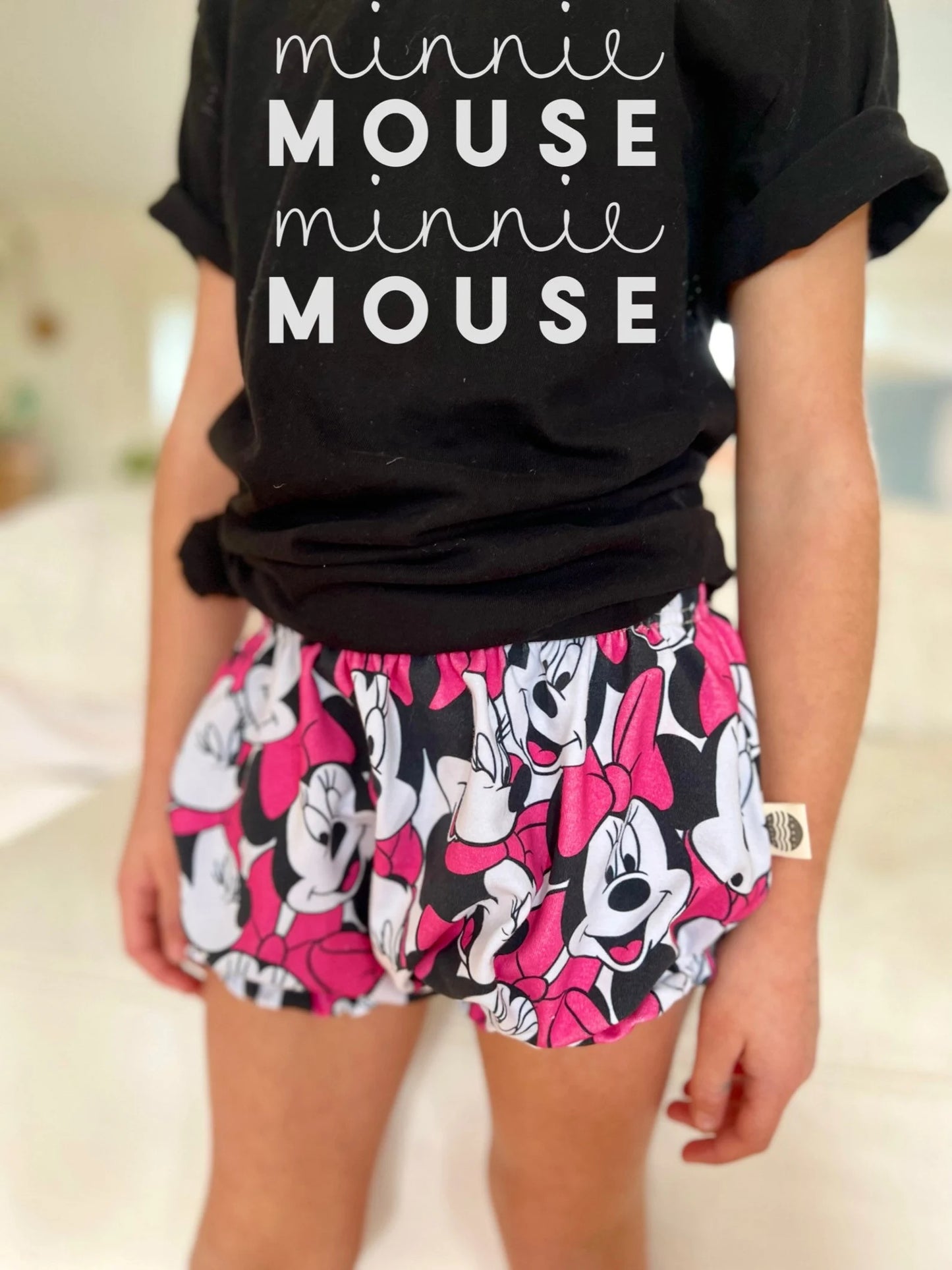 Kids Magenta Mouse Graphic Tee & Optional Bottoms