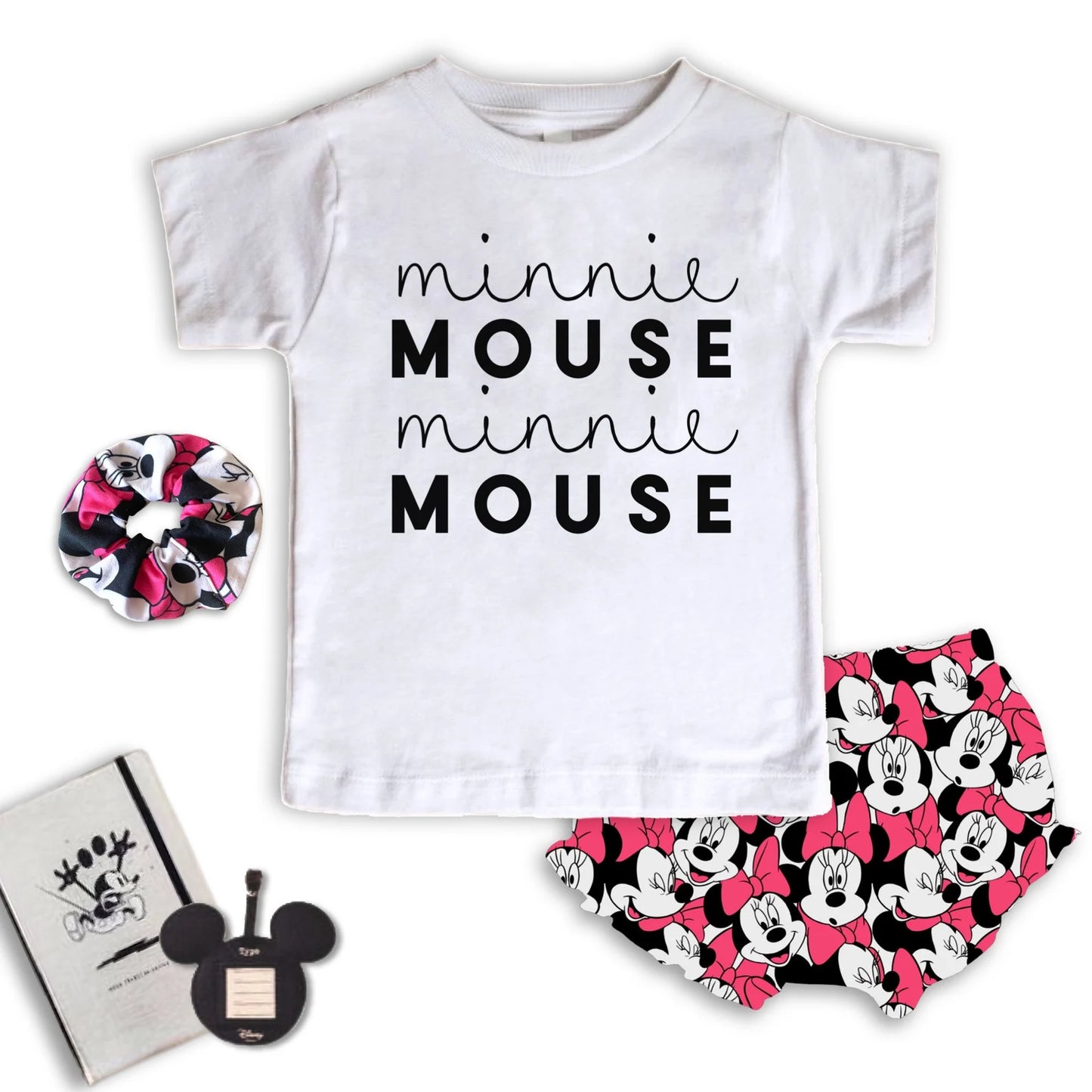 Kids Magenta Mouse Graphic Tee & Optional Bottoms