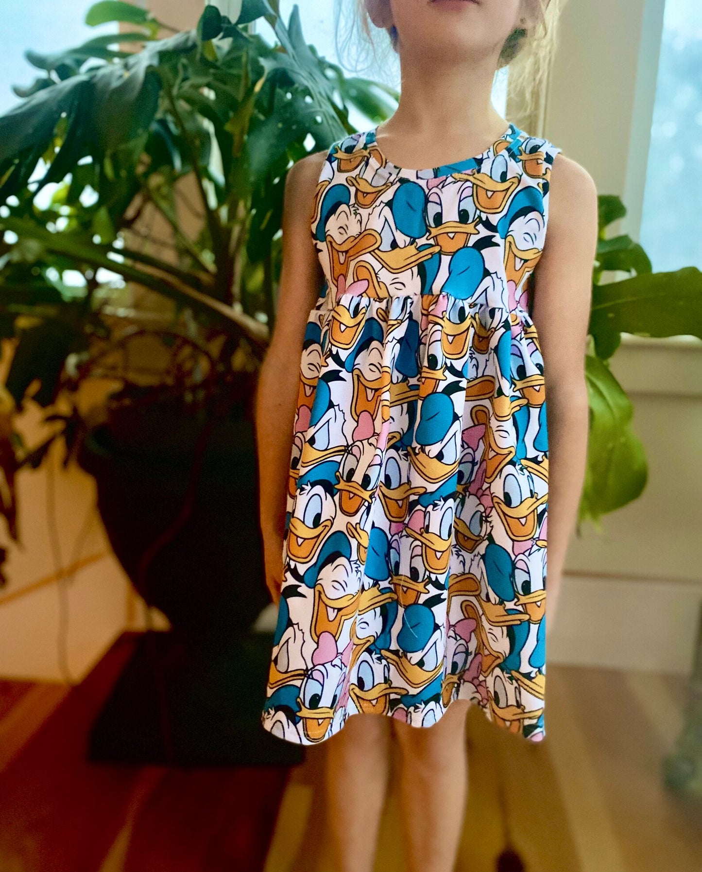 Kids Handcrafted Duck Duo Peplum Dress