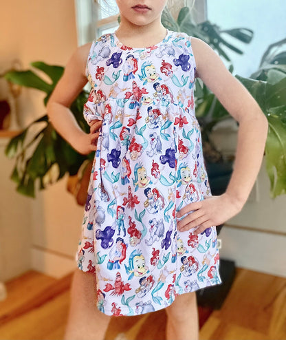 Kids Handcrafted Under the Sea Peplum Dress
