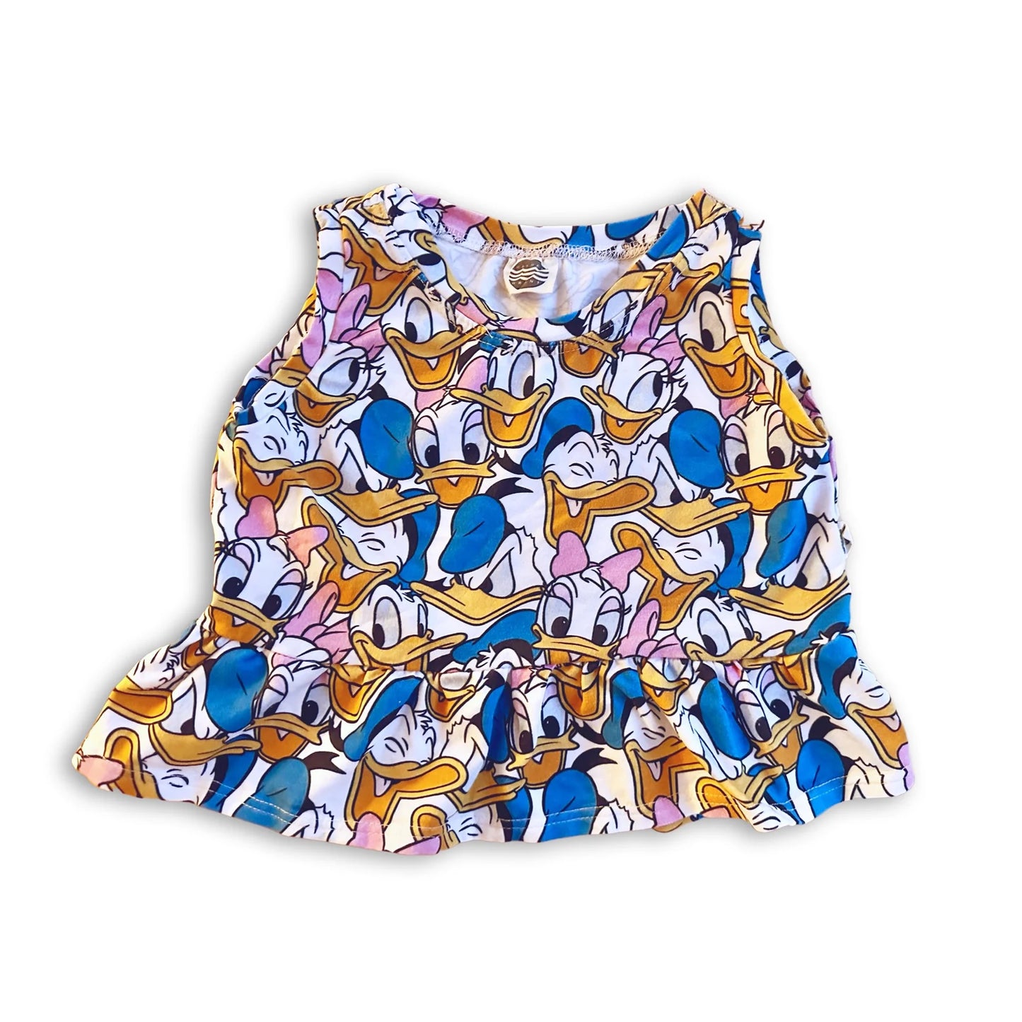 Kids Handcrafted Duck Dou Flutter Tank & Optional Bottoms