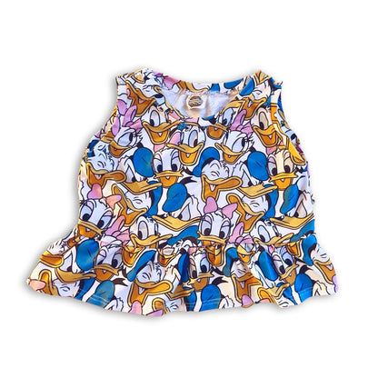 Kids Handcrafted Duck Dou Flutter Tank & Optional Bottoms