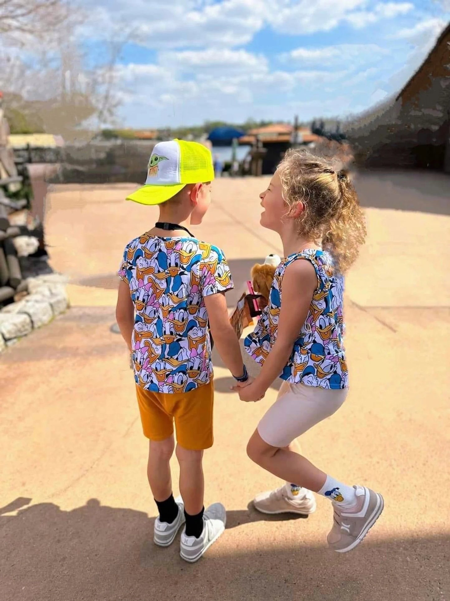 Kids Handcrafted Duck Dou Flutter Tank & Optional Bottoms